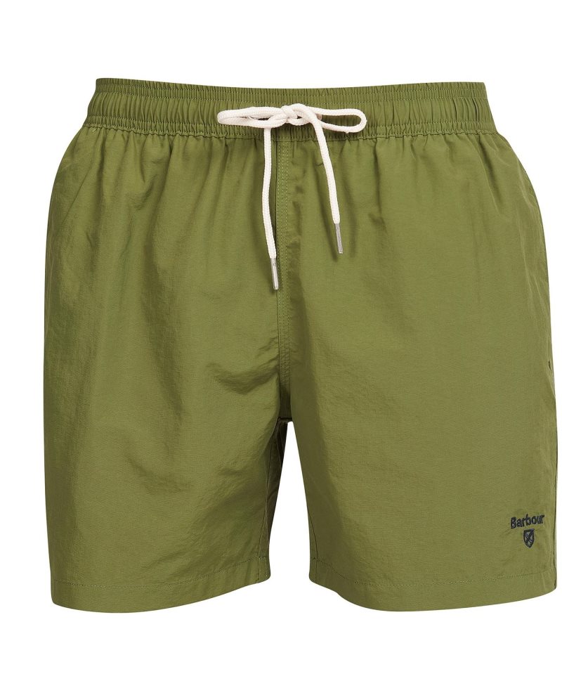 Barbour Essential Logo 5 Swim Shorts Olive | PFU894371