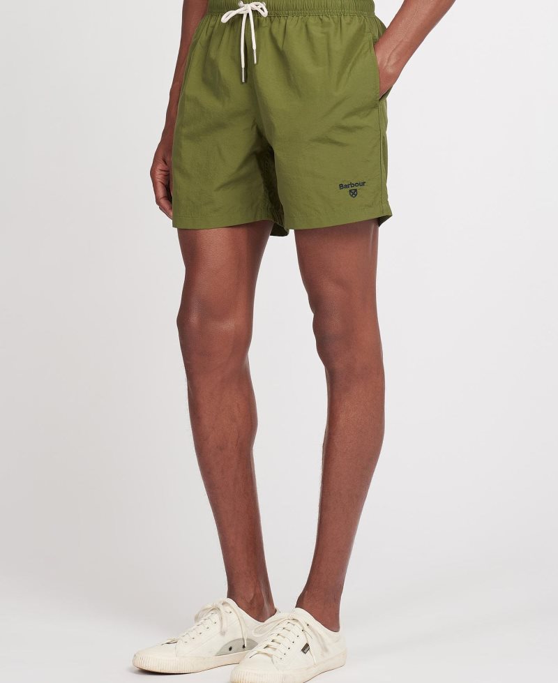 Barbour Essential Logo 5 Swim Shorts Olive | PFU894371