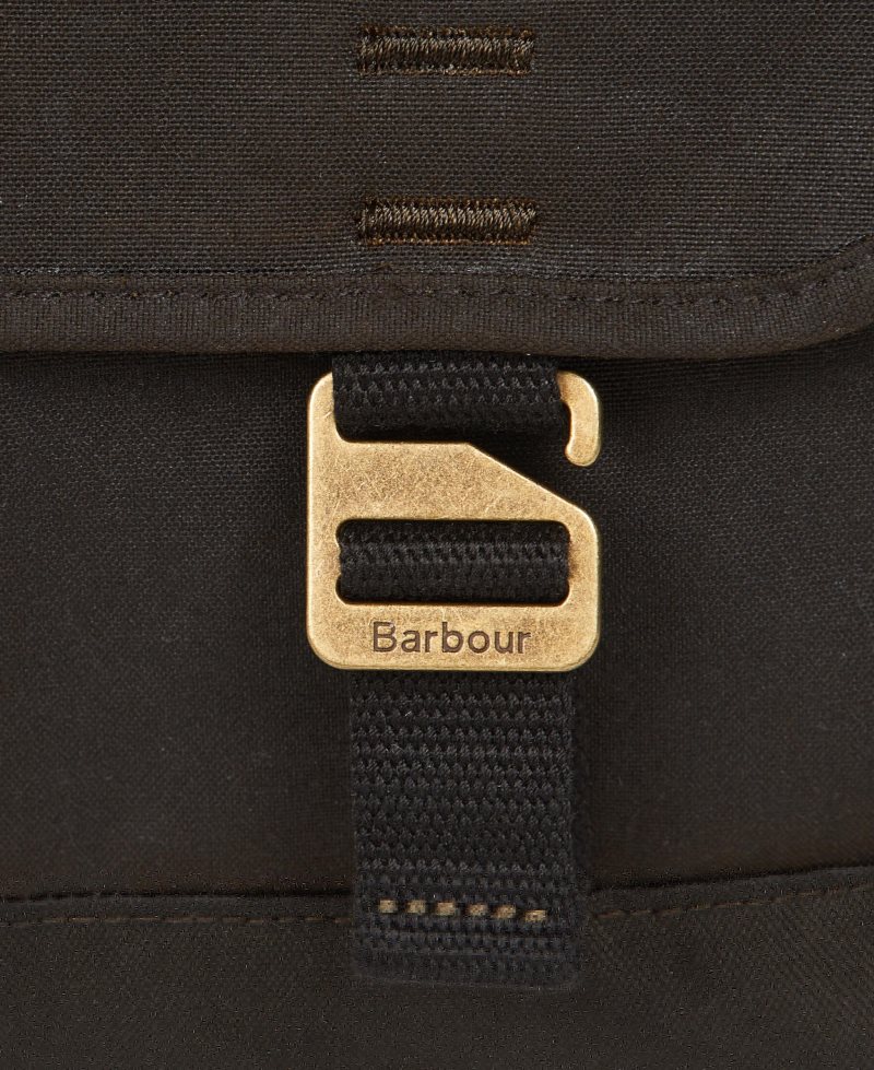 Barbour Essential Wax Messenger Olive | PYL207549