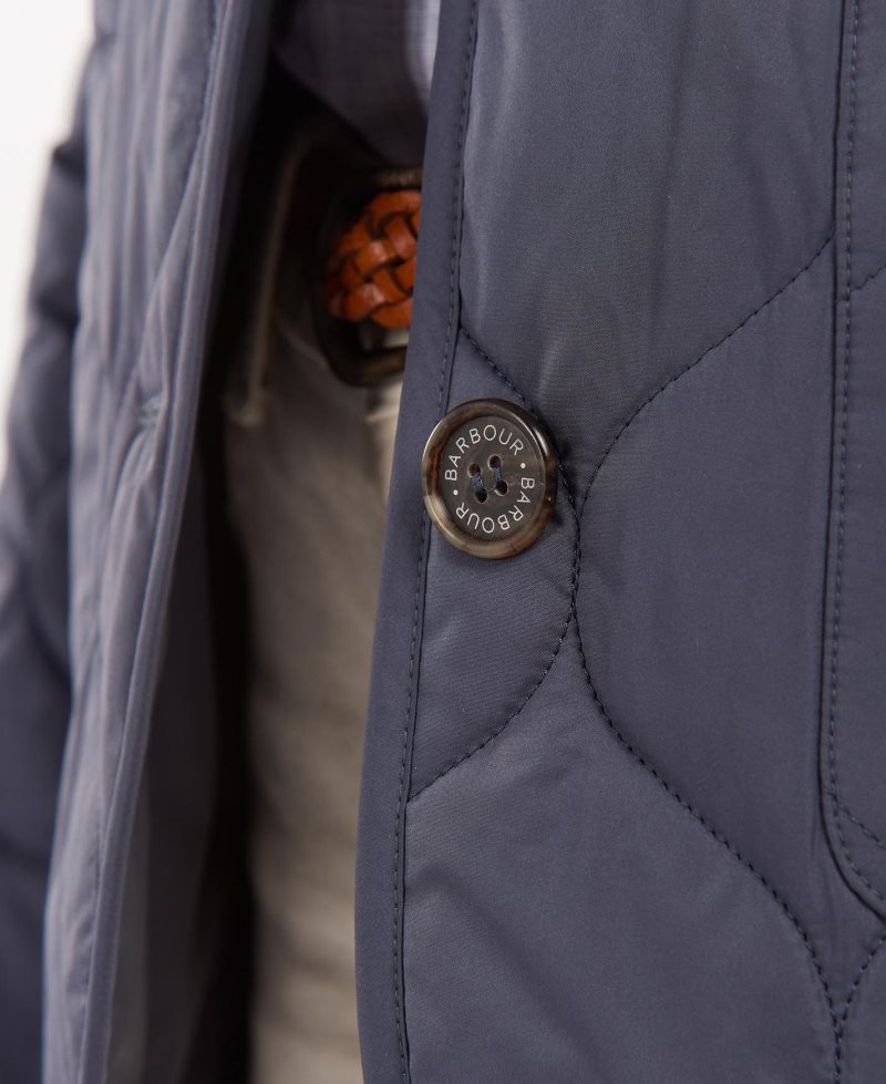 Barbour Explorer Ember Quilted Jacket Navy | UCO125387