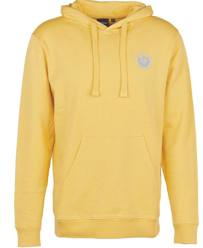 Barbour Explorer Hoodie Sunbleached Yellow | IPU095768