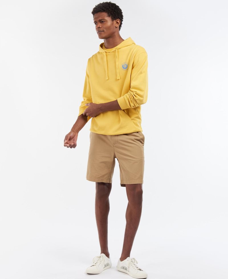 Barbour Explorer Hoodie Sunbleached Yellow | IPU095768