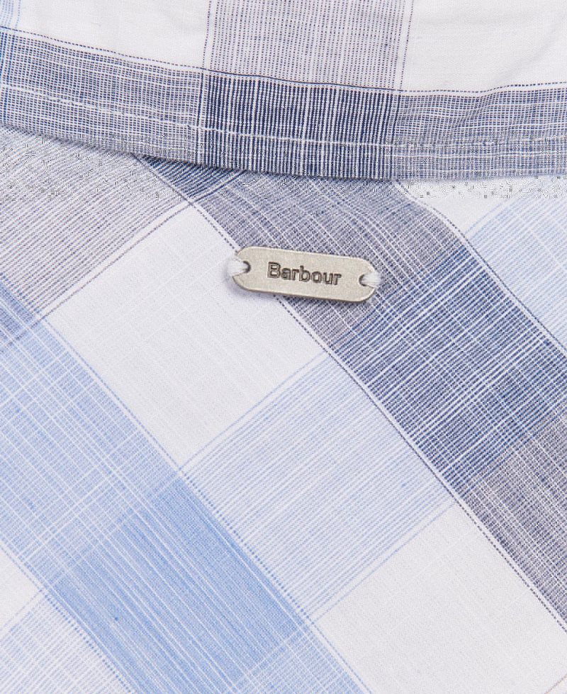 Barbour Explorer Lara Shirt Blue Check | ULJ615237