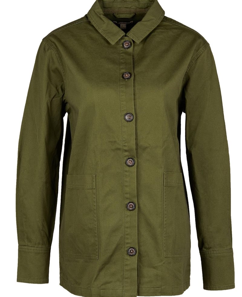 Barbour Explorer Marley Overshirt Dark Moss | VHA982046