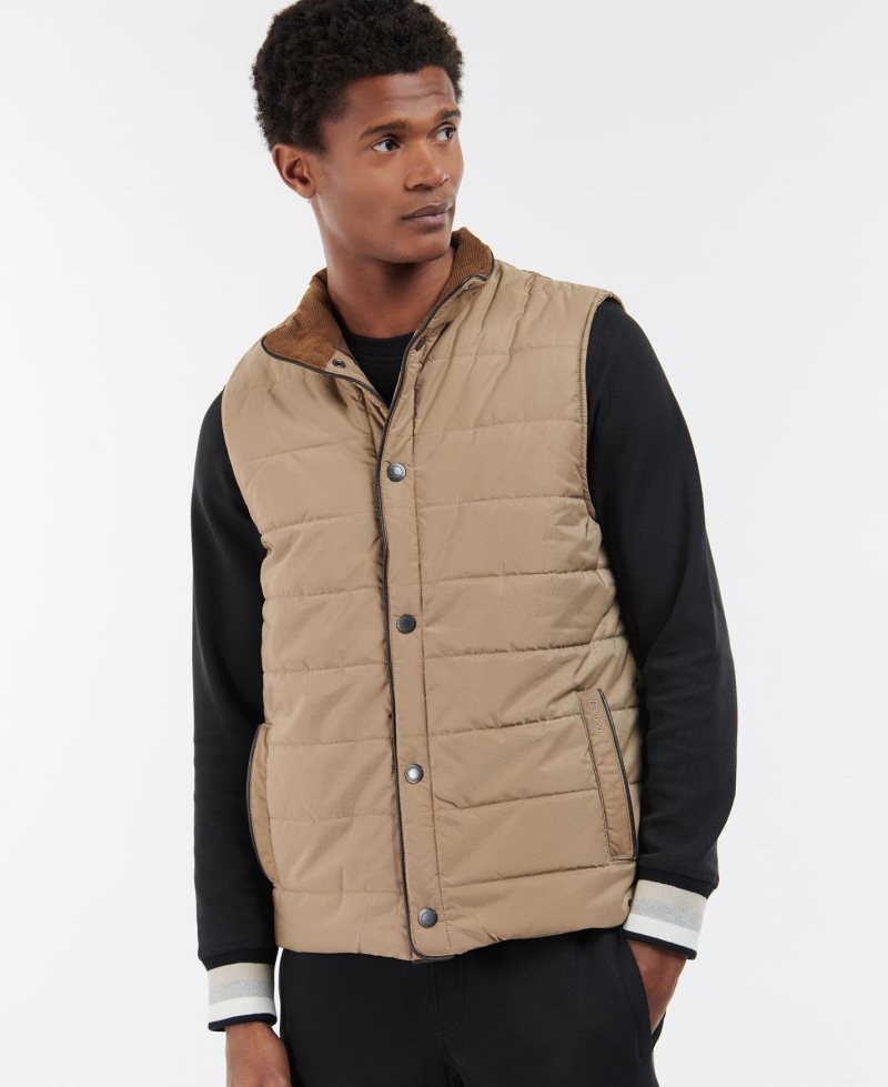 Barbour Farnham Gilet Sand Grey Stone Tartan | APK257013