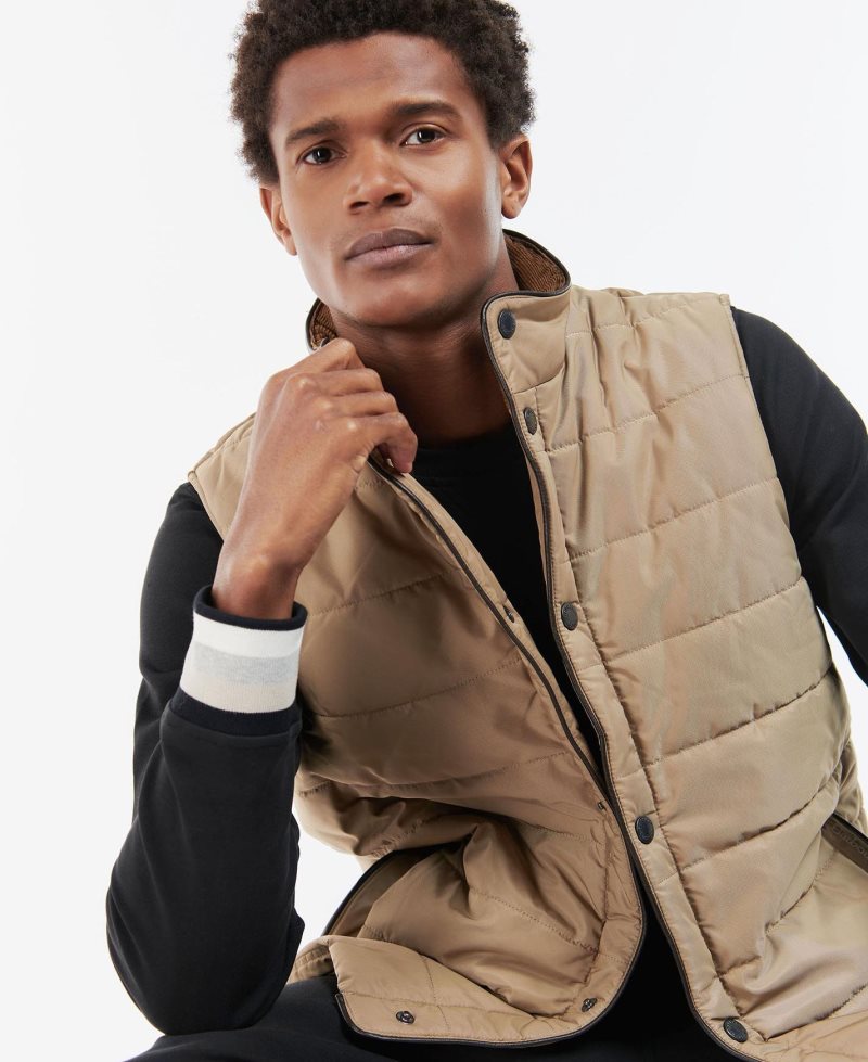 Barbour Farnham Gilet Sand Grey Stone Tartan | APK257013