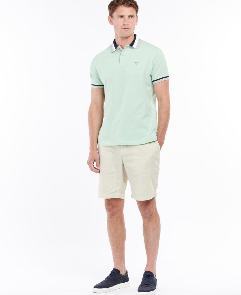 Barbour Finkle Polo Shirt Dusty Mint | EUI340169