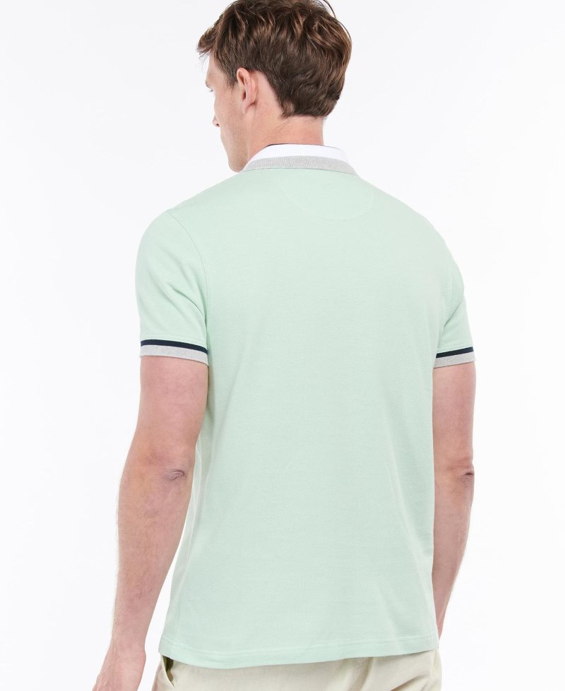 Barbour Finkle Polo Shirt Dusty Mint | EUI340169