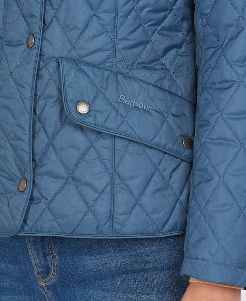 Barbour Flyweight Cavalry Quilted Jacket China Blue | UAC604175