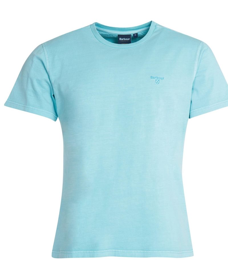 Barbour Garment Dyed T-Shirt Marine Blue | LDK398074