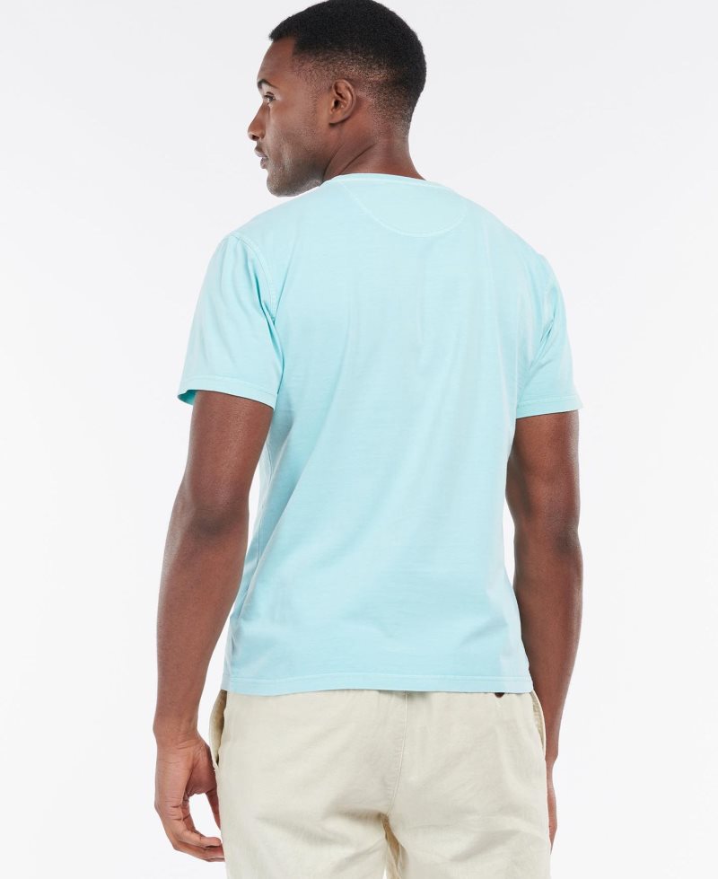 Barbour Garment Dyed T-Shirt Marine Blue | LDK398074