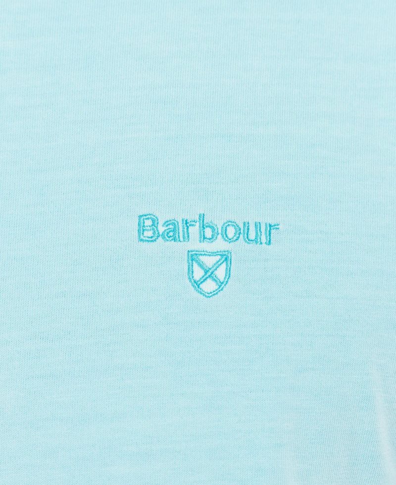 Barbour Garment Dyed T-Shirt Marine Blue | LDK398074