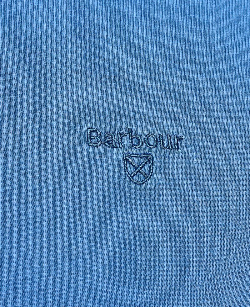 Barbour Garment Dyed T-Shirt Marine Blue | NBD932714