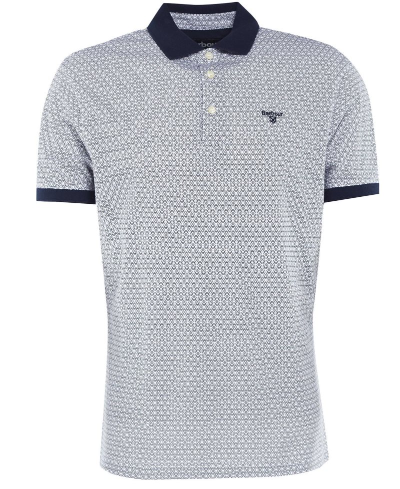 Barbour Gateside Polo Shirt White | MJZ281403