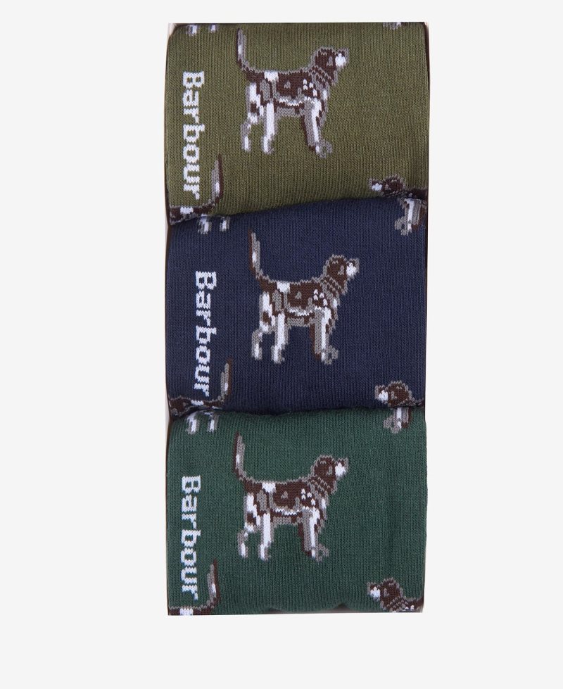 Barbour Geschenkset Socken Pointer Dog Winter Red | FYQ231465