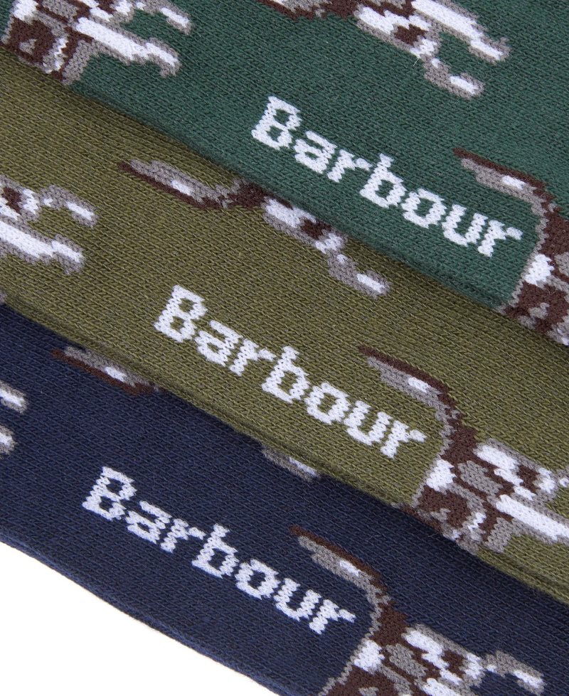 Barbour Geschenkset Socken Pointer Dog Winter Red | FYQ231465