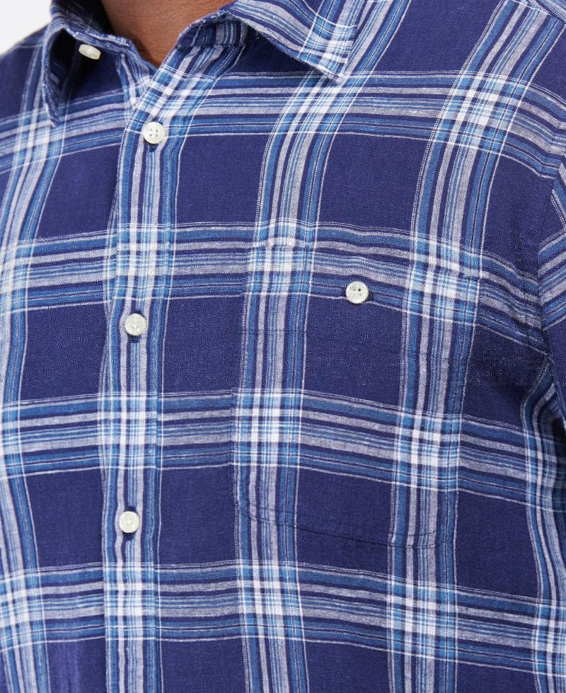 Barbour Gosport Tailored Shirt Blue | RMW907265