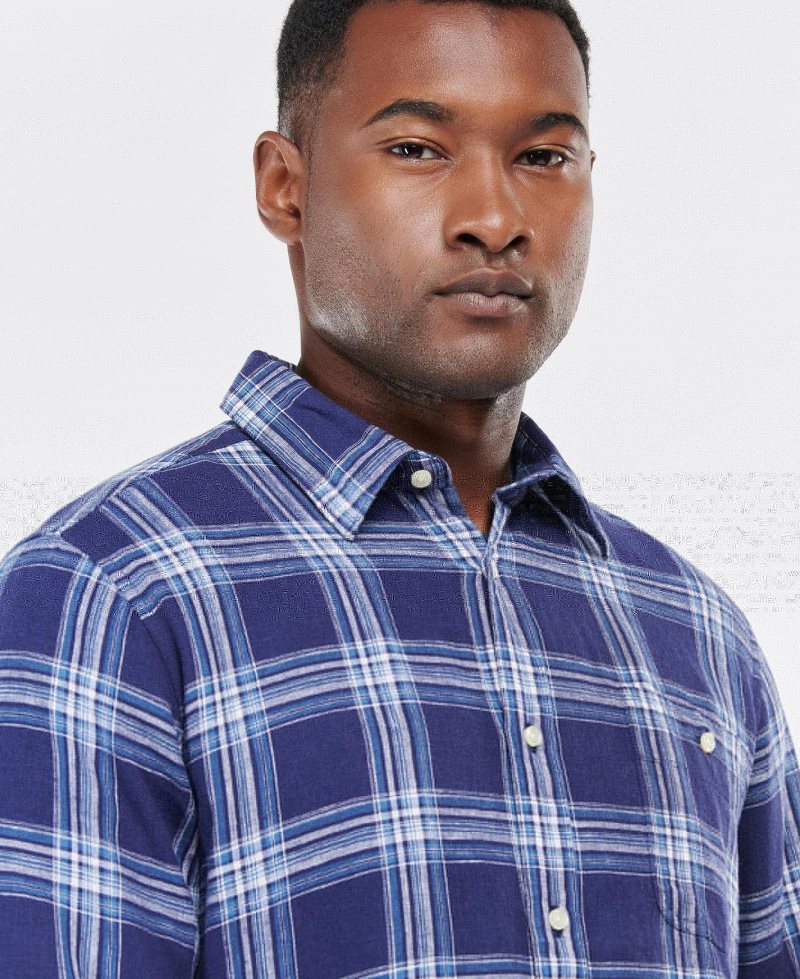 Barbour Gosport Tailored Shirt Blue | RMW907265