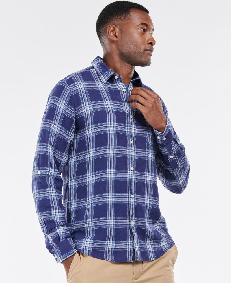 Barbour Gosport Tailored Shirt Blue | RMW907265