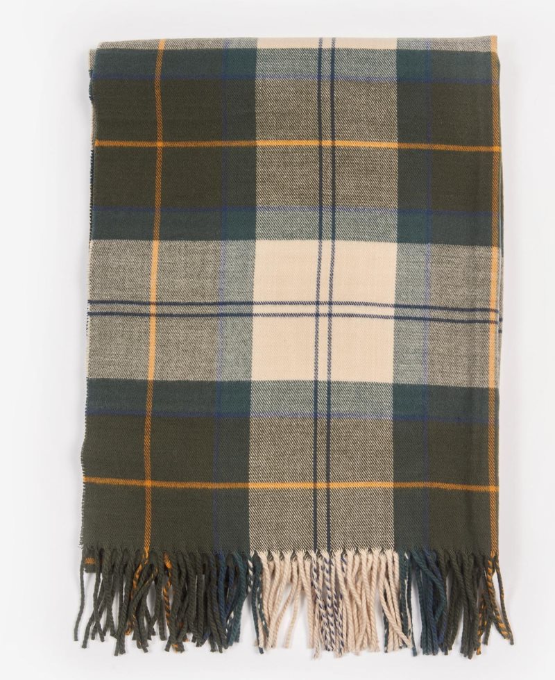 Barbour Hailes Tartan Scarf Red Pink | SOF586321