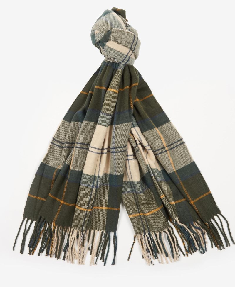 Barbour Hailes Tartan Scarf Red Pink | SOF586321