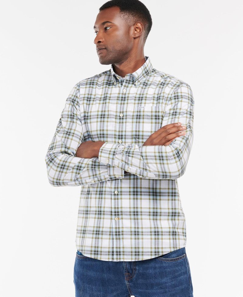 Barbour Hartcliff Tailored Shirt Olive | DGH143897