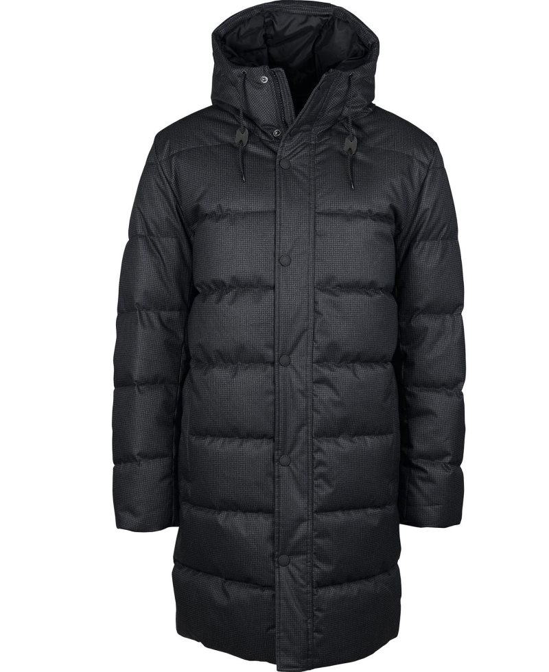 Barbour Hoxley Baffle Quilted Jacket Charcoal Check | VMW768193