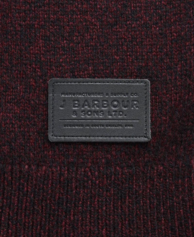 Barbour Hurley Roll Neck Jumper Winter Red | XFM327489