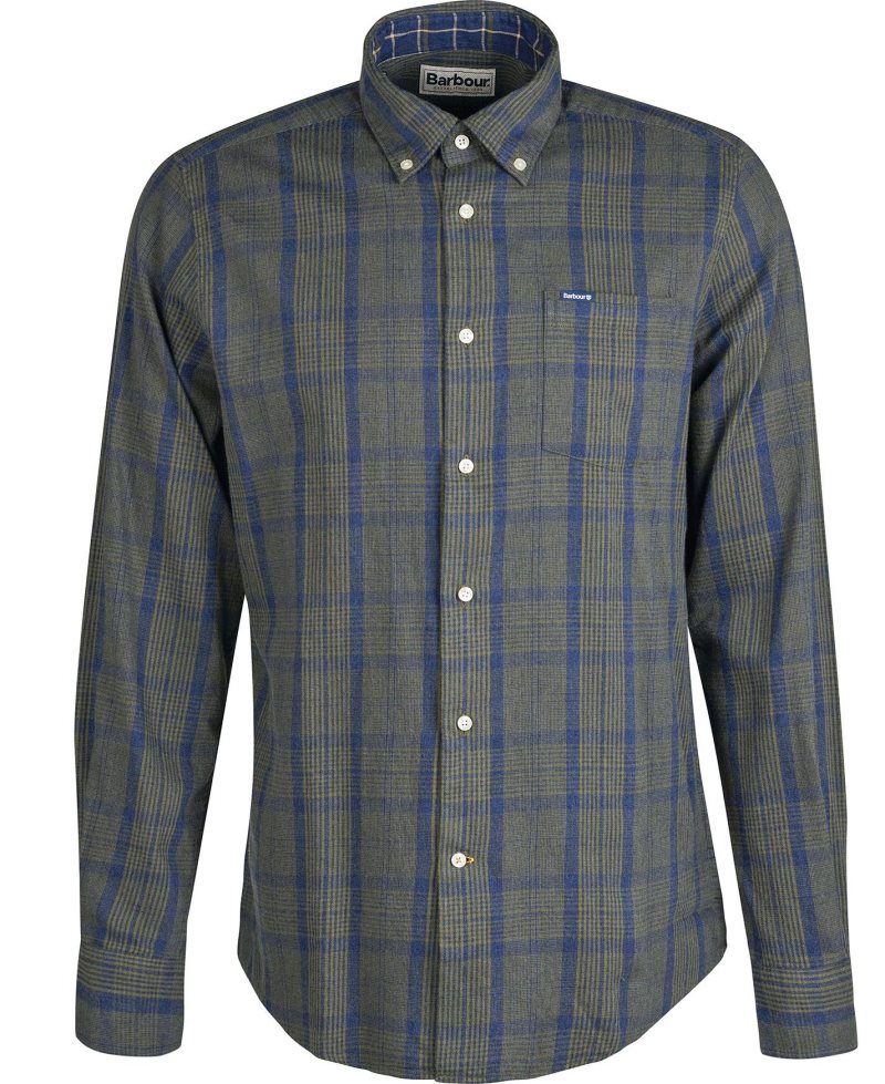 Barbour Inverbeg Tailored Shirt Olive | EKI165042