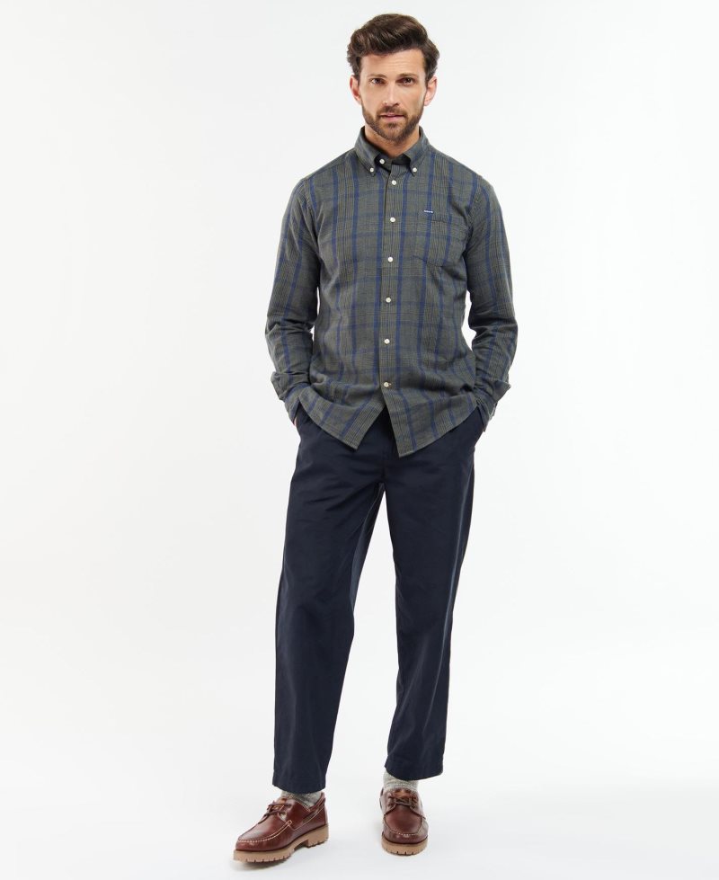 Barbour Inverbeg Tailored Shirt Olive | EKI165042