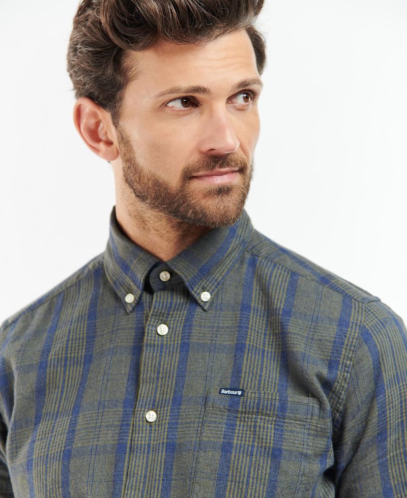 Barbour Inverbeg Tailored Shirt Olive | EKI165042