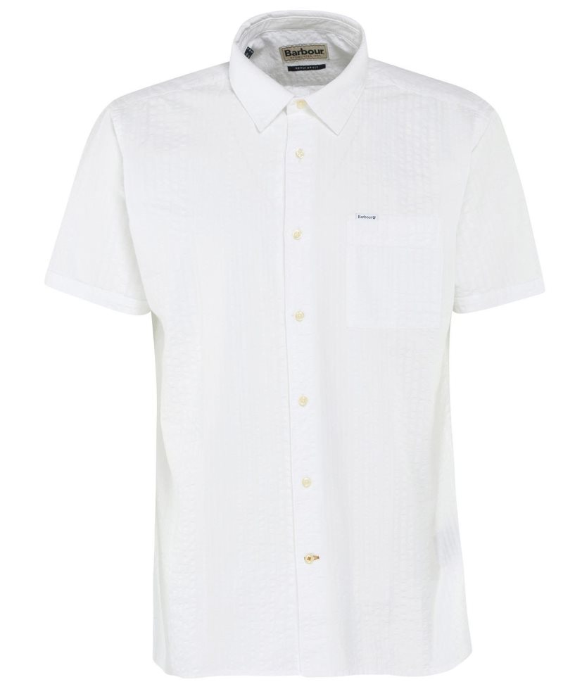 Barbour Irregular Stripe Summer Shirt White | TOB794038