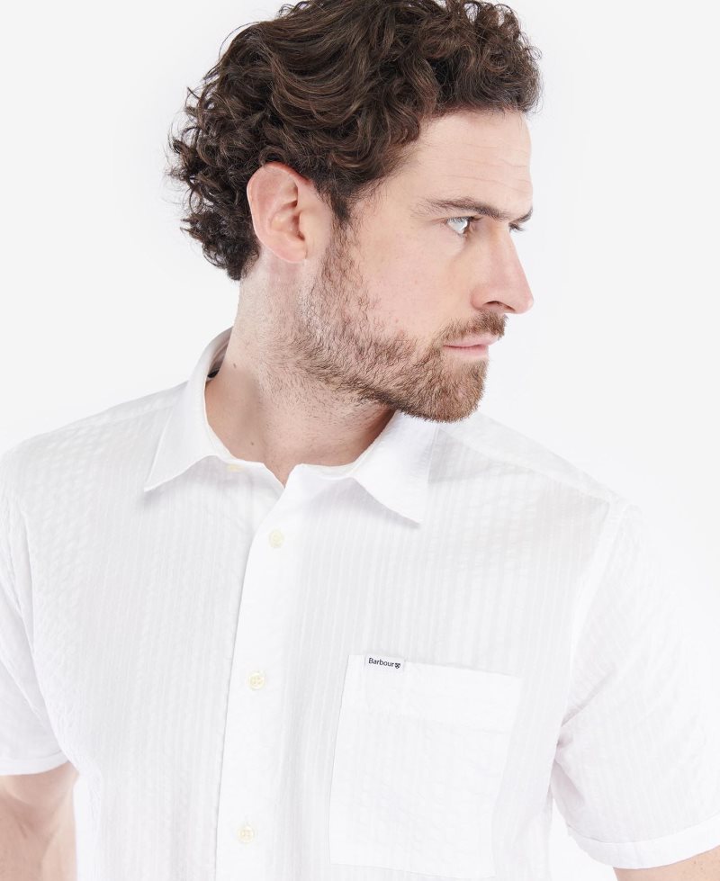 Barbour Irregular Stripe Summer Shirt White | TOB794038