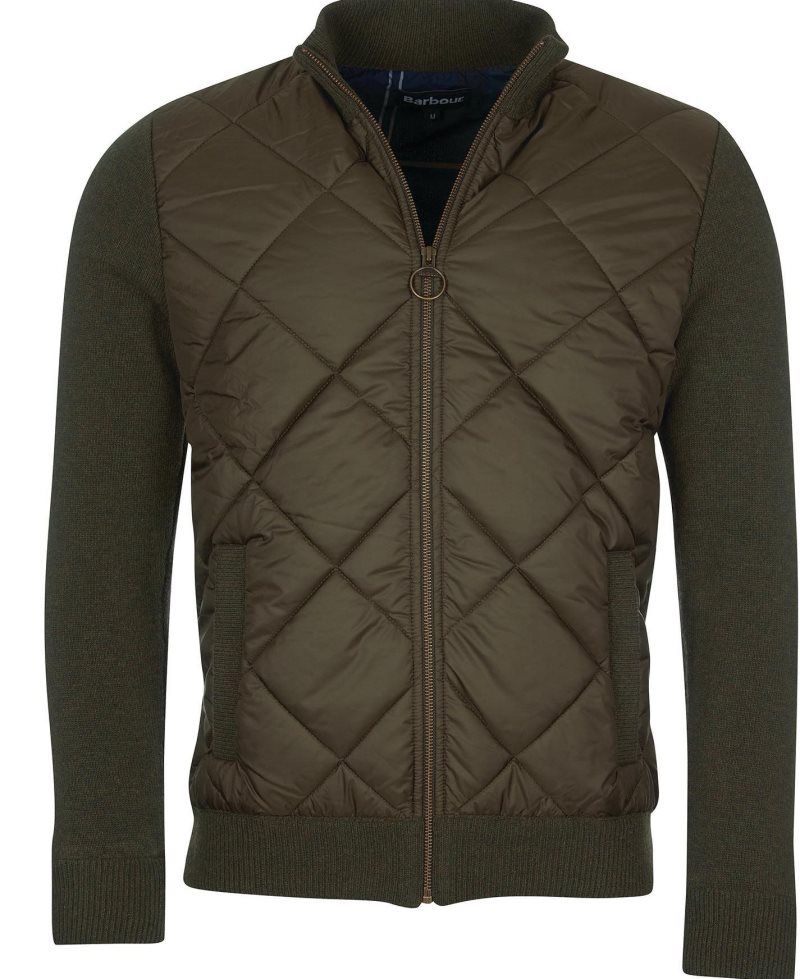 Barbour Jacke Arch Diamond Quilt Knit Navy | TAQ734619