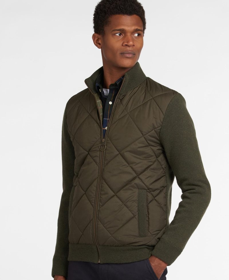 Barbour Jacke Arch Diamond Quilt Knit Navy | TAQ734619