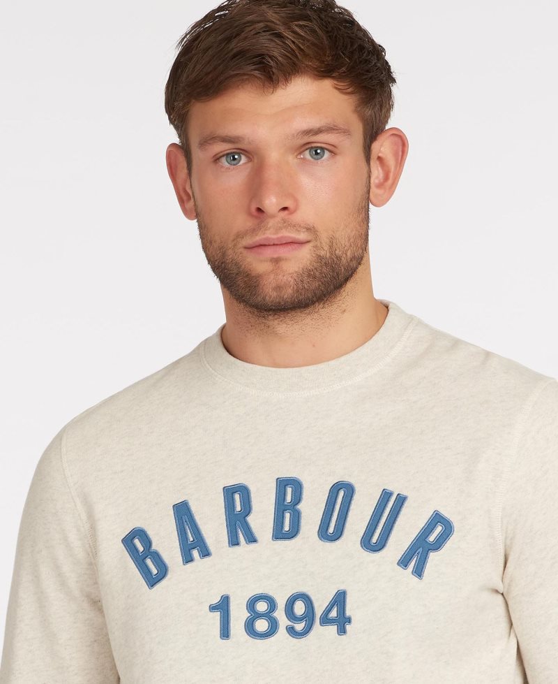 Barbour John Crew Neck Sweatshirt Navy | RBC783502