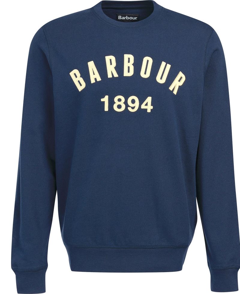 Barbour John Crew Sweatshirt Navy | XFU159386