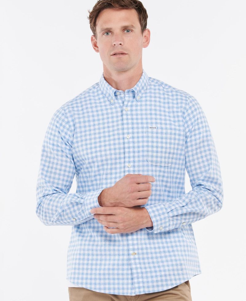 Barbour Kane Tailored Shirt Stone | DUJ352670