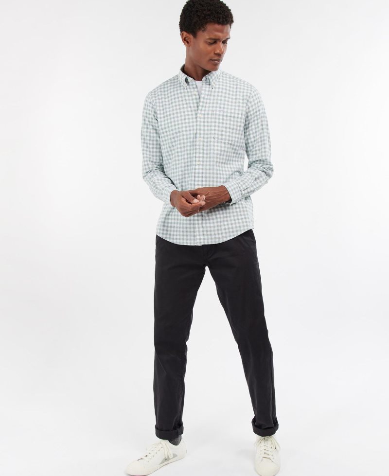 Barbour Kane Tailored Shirt Stone | TRM432706