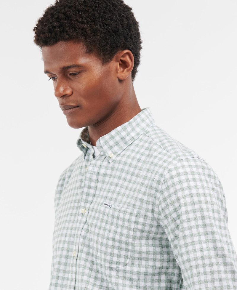 Barbour Kane Tailored Shirt Stone | TRM432706