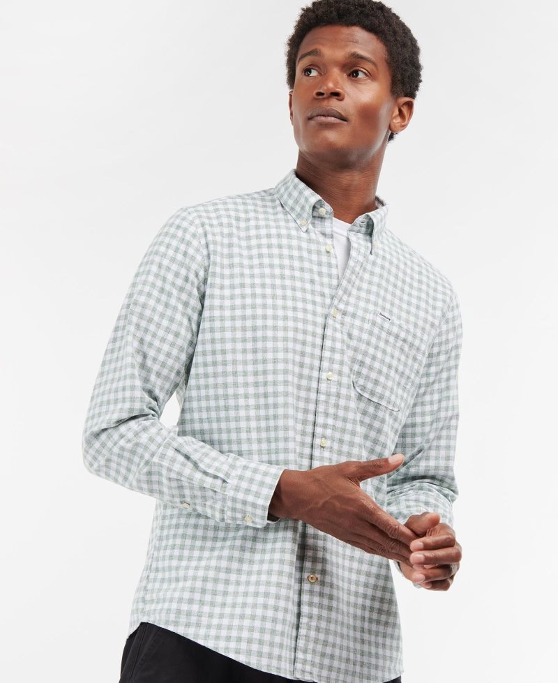 Barbour Kane Tailored Shirt Stone | TRM432706