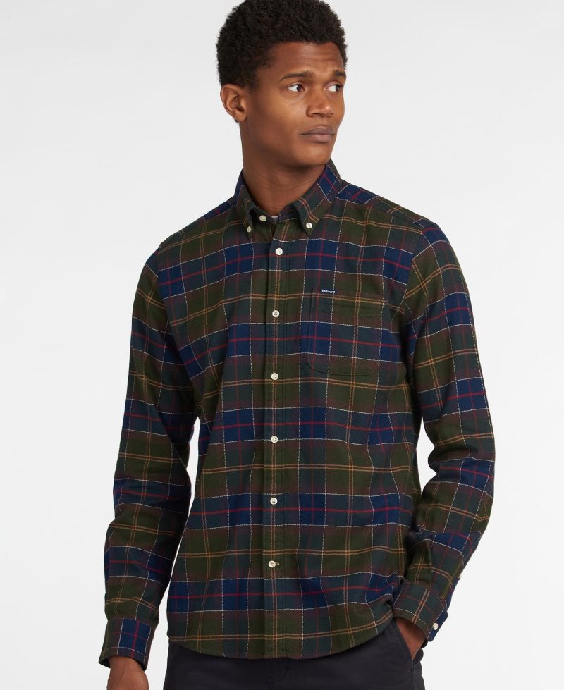 Barbour Kyeloch Tailored Shirt Olive Night | ZRU573120