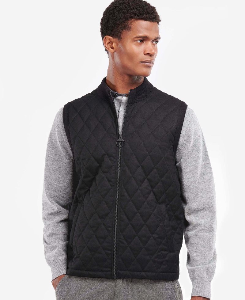 Barbour Kyle Knitted Gilet Black | LZX093157