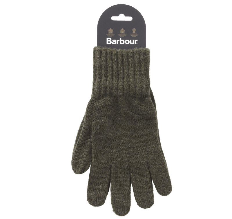 Barbour Lambswool Gloves Olive | PLY486521