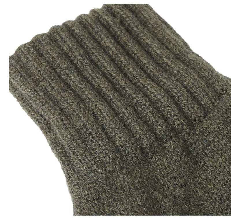 Barbour Lambswool Gloves Olive | PLY486521