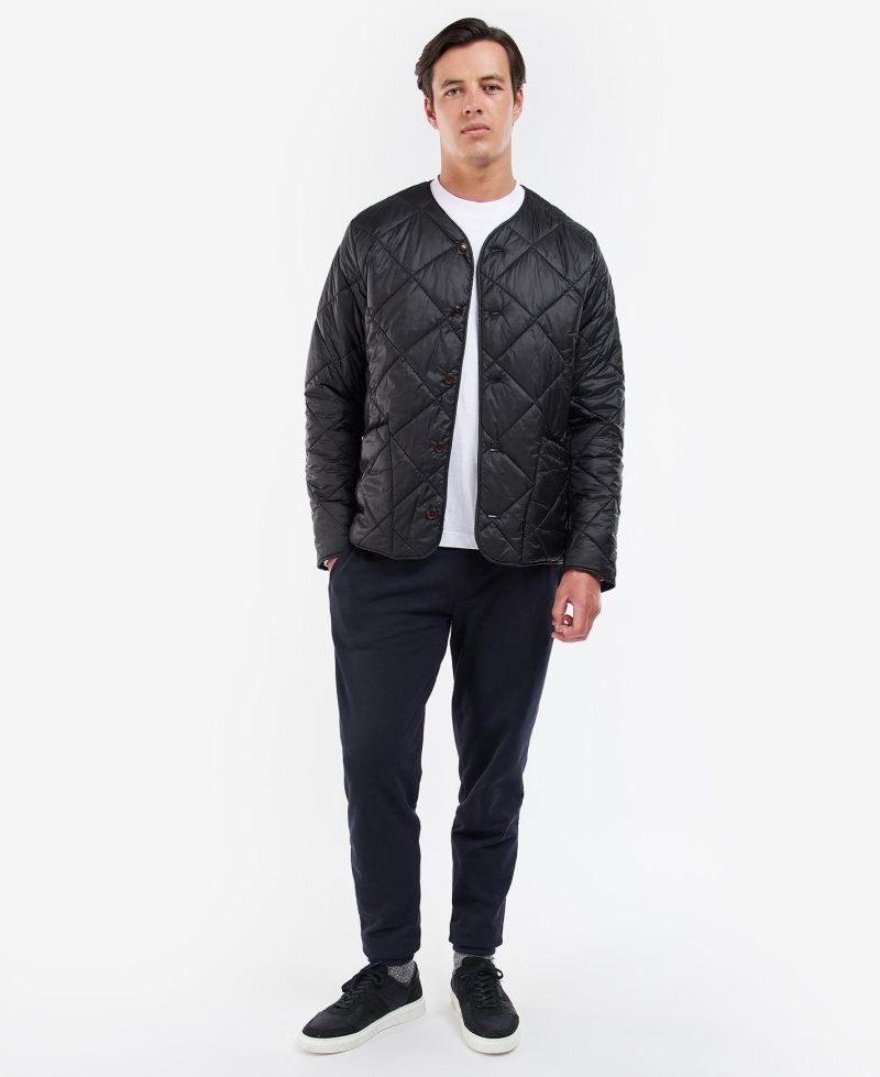 Barbour Liddesdale Cardigan Quilted Jacket Navy | VLD267359