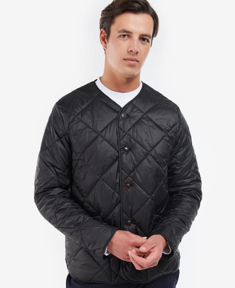 Barbour Liddesdale Cardigan Quilted Jacket Navy | VLD267359