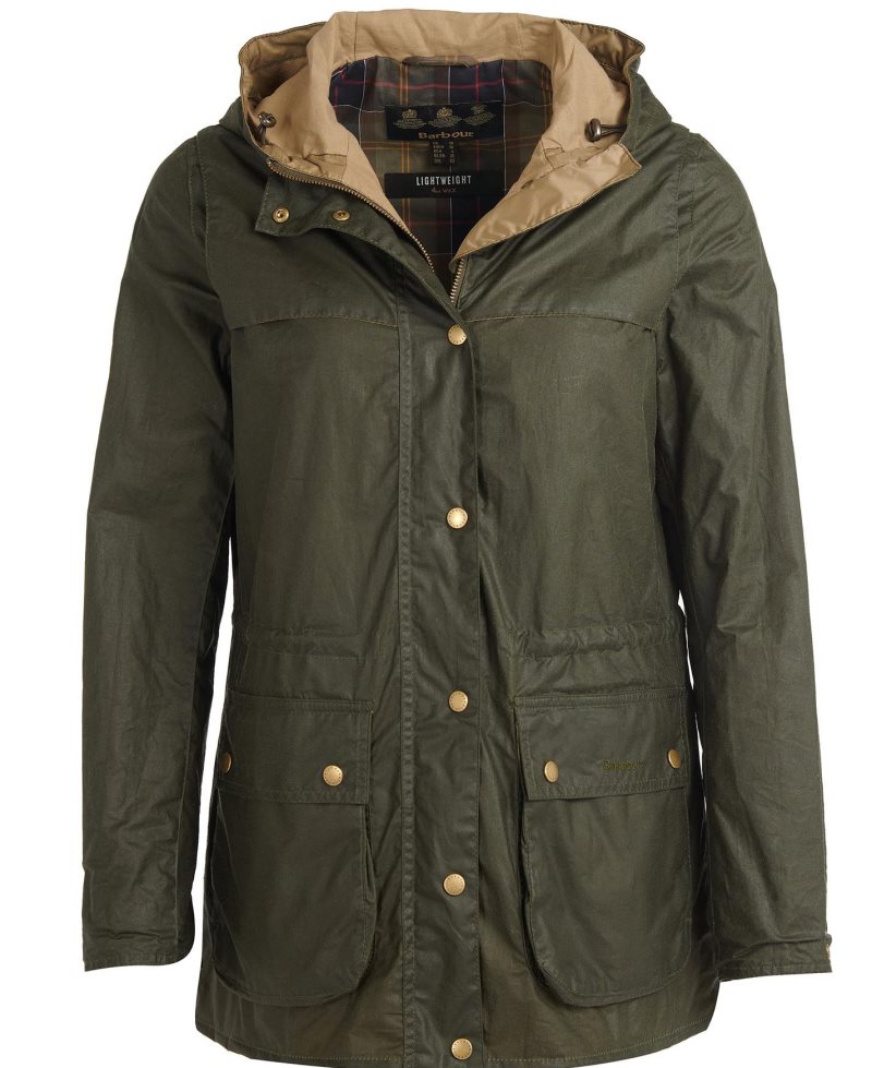 Barbour Lightweight Durham? Waxed Cotton Jacket Archive Olive | LZO738421