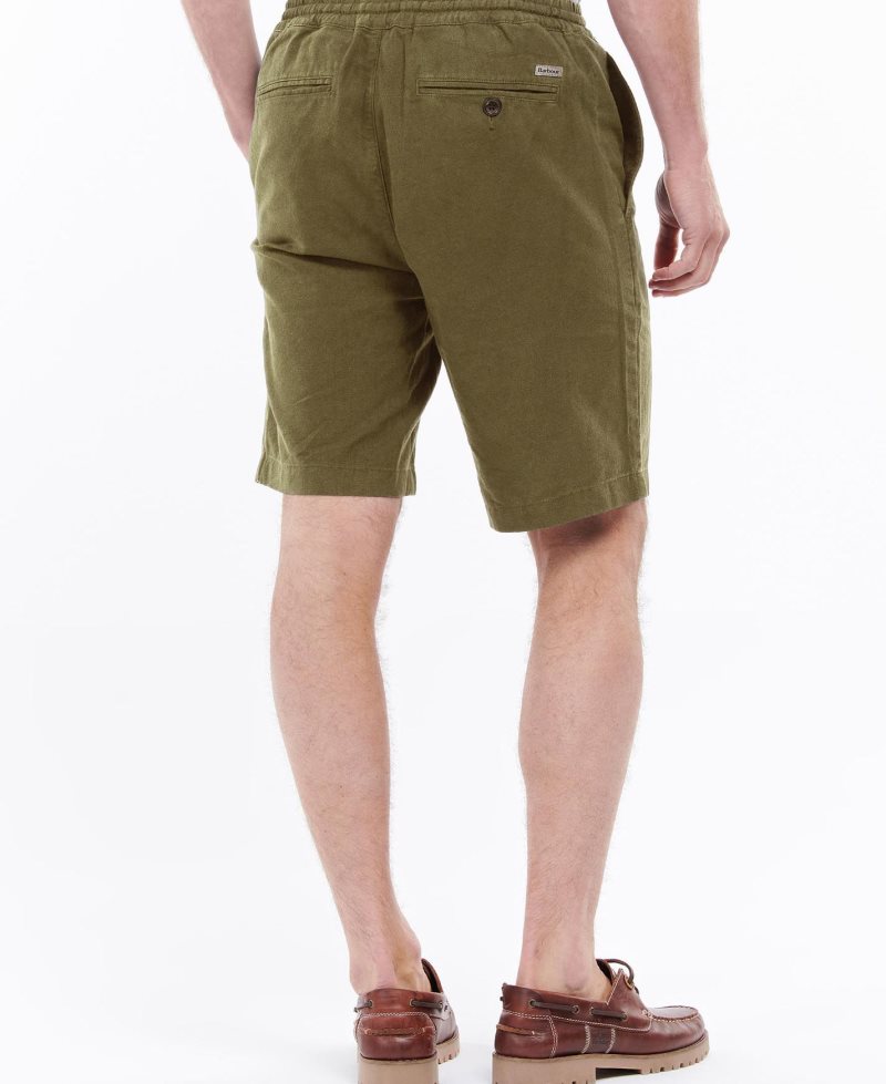 Barbour Linen Cotton Mix Shorts City Navy | WYG182943