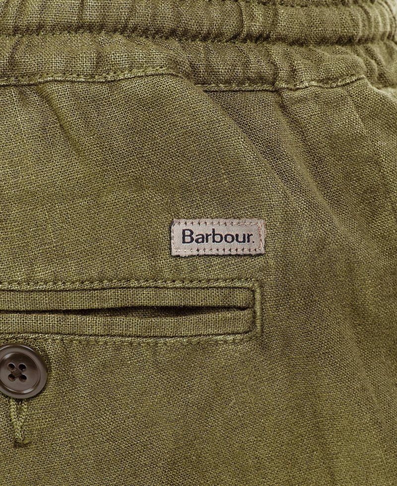 Barbour Linen Cotton Mix Shorts City Navy | WYG182943